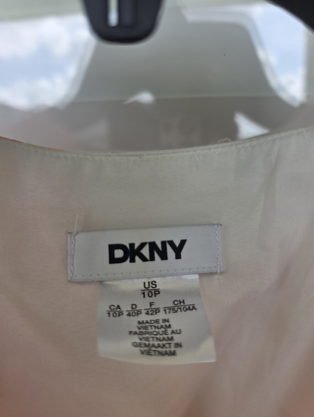 DKNY Petite Watercolor Floral Midi Dress Size 10P Pink Orange 100% Cotton Belted - Picture 6 of 10